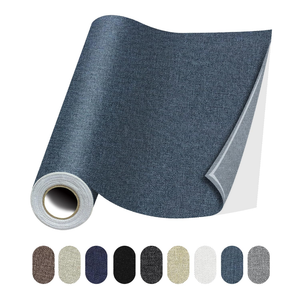 Lifeshoon Fabric Repair Patches, 35x79 Inch Canvas Self-Adhesive Fabric Patches Tape Durable, DIY Large Canvas Repair for Sofa, Couches, Furniture, Chair, Clothing （35x79 Inch, Blue Grey)