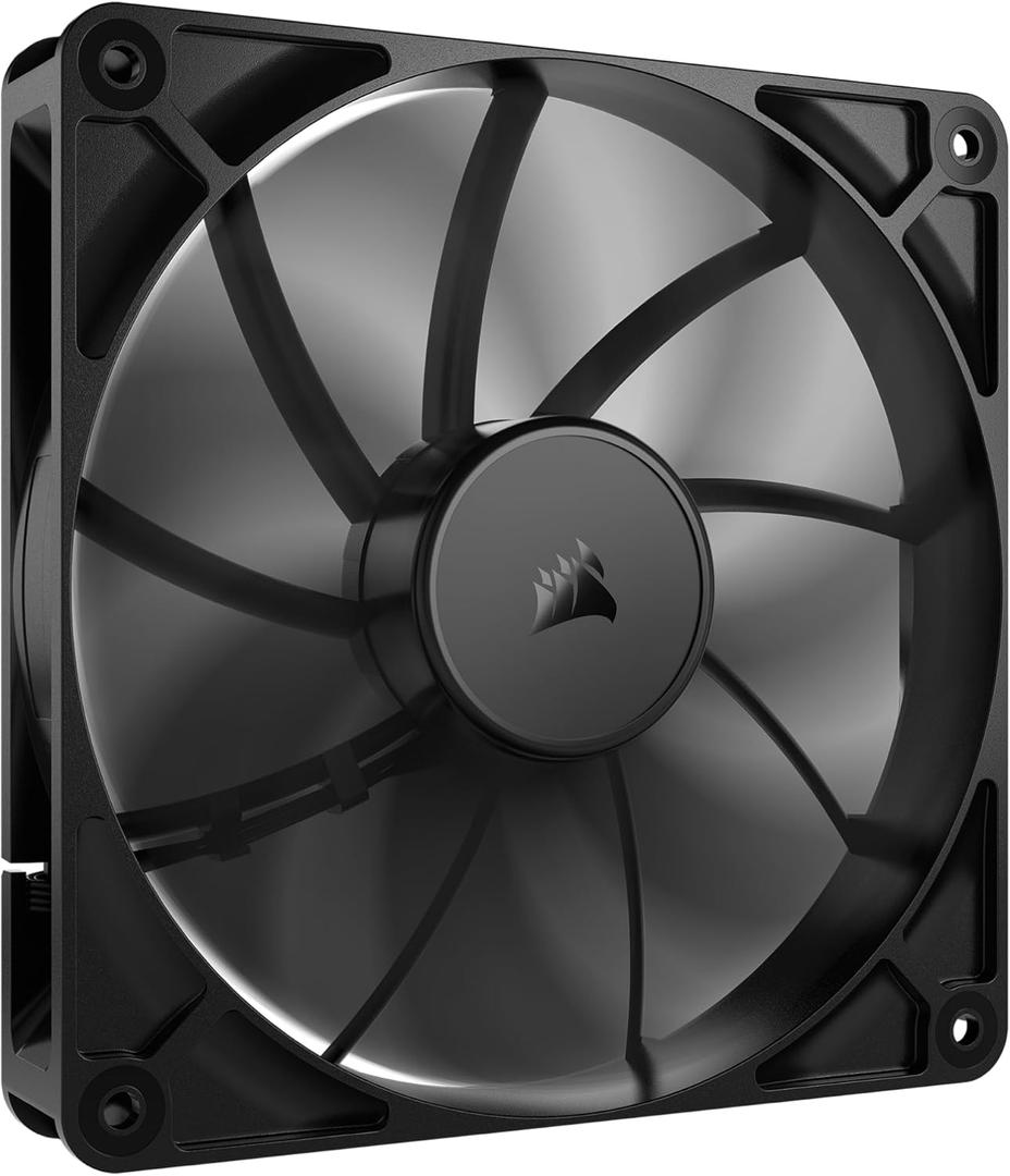 CORSAIR RS140 140mm PWM Fan  Daisy-Chain Connection  Low-Noise  Magnetic Dome Bearing  Single Pack  Black (1 x 140mm)
