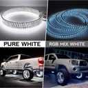 15.5 Inch Cool White Rim Lights,Wheel Light for Cars,Pure White Wheel Lights,6500k Cool White,IP68 Waterproof,Rocker Switch Control,Double Row LED Beads4 Pcs