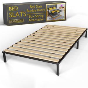 Wooden Twin Bed Slats for Support Under Mattress – Replacement Wood Slats for Twin Size Bed Frame – Under Mattress Support Without Extra Height – 2.38 Standard Width
