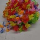96 Pcs Hawaiian Leis for Luau Party Decorations, Tropical Themed Silk Hawaiian Flowers Leis Bulk Necklace Headband Wristband for Summer Beach Birthday Vacation Hula Dance Party Favors Supplies Decor
