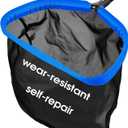 Upgraded Self-Repair Pool Net, Pool & Pond Cleaning Skimmer with Heavy Duty Nylon Net - Fine Mesh, Aluminum Frame, Deep Trash Bag for Above Ground & In-ground Pools, Leaf Skimmer Rake Net(No Pole)