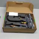 Bathroom Faucets for Sink 3 Hole, Hurran Matte Black Bathroom Sink Faucet with Pop-up Drain and Supply Lines, Stainless Steel Lead-Free Widespread Faucet for Vanity RV Farmhouse, 2 Pack