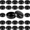 24-Pack Wrought Iron Patio Furniture Feet Caps 1-1/2 inch Round Plastic Outdoor Chair Leg Caps, Patio Chair Leg Caps for Metal Chairs, Patio Furniture Replacement Feet for Chairs & Tables, Black