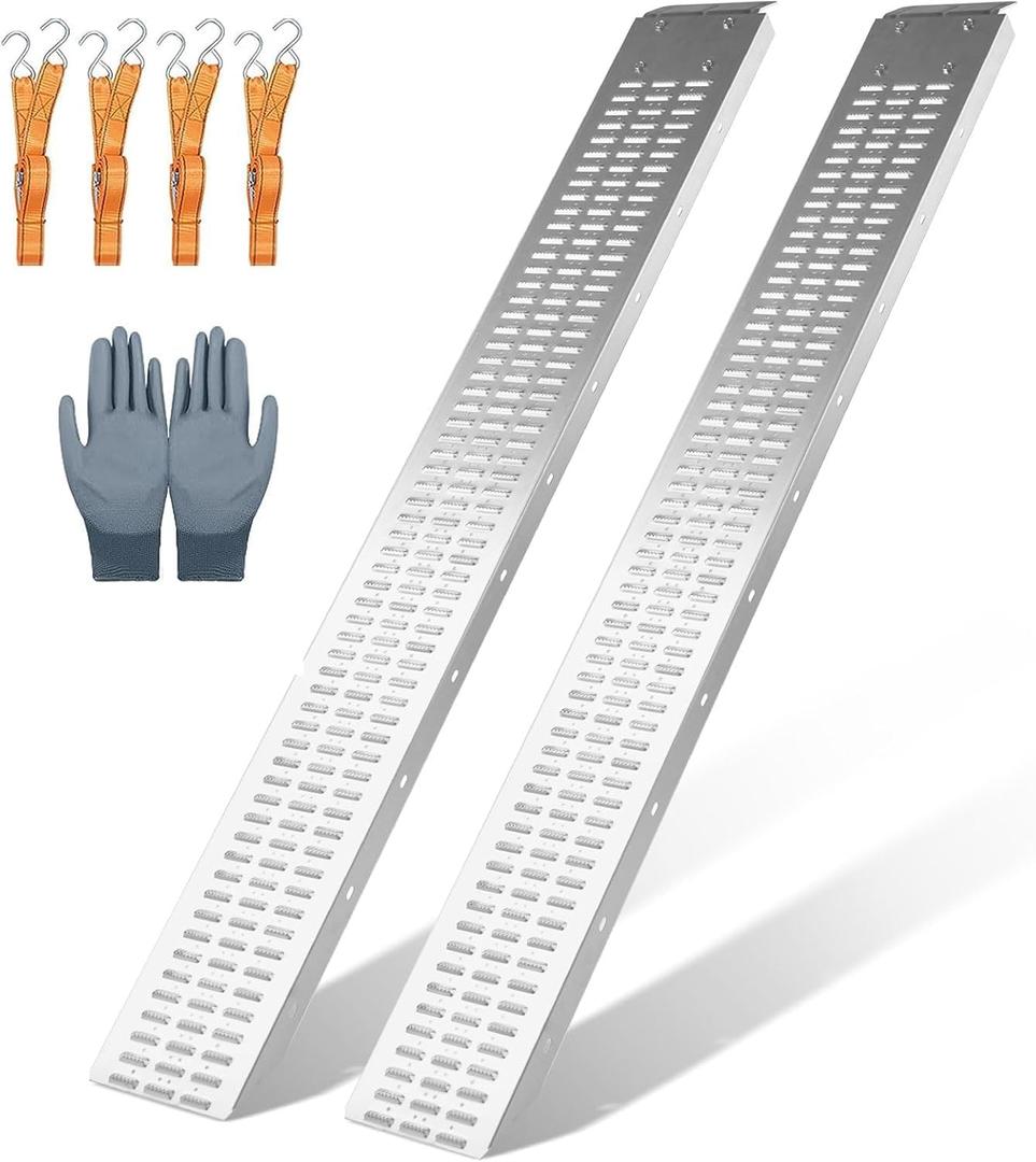 Heavy Duty 1500LBS Loading Ramp 2-Pack, 71" Long 8.66" Wide Steel Ramp for Hand Truck, Motorcycle, Bicycle & ATV