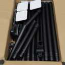 SUNALLY Room Divider Curtain Rod, No Drilling Room Separator for Space Partition Adjustable 4-10ft(H) 28-70inch(W) Heavy Duty Temporary Wall Divider Floor to Ceiling Tension Rod, Black