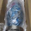 EDISHINE Pendant Light, Hand Blown Hanging Light Fixture, Adjustable Brushed Nickel Rods, Blue Glass Pendant Lighting for Kitchen Island, Sink, Bathroom, Dining Room