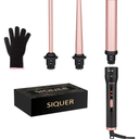 Visit the SIQUER Store
4.5
4.5 out of 5 stars
(448)
3 in 1 Curling Wand Set - SIQUER Hair Waver Curling Iron for Women with 3 Interchangable Ceramic Beach Waves Wands 1/2 Inch to 1 1/4 Inch Fast Heating Up Hair Curler with Box (Rose, Black)