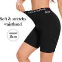 CAILECOTTON Womens Boxer Briefs Underwear Cotton Full Coverage Seamless Panties Soft Stretch Boxer Briefs 1 Packs Black (Black)