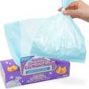 BOS Amazing Odor Sealing Cat Waste Disposal Bags - Durable and Unscented [Size: M, Color: Light blue] (90 count, Pack of 1) (90 Bags)