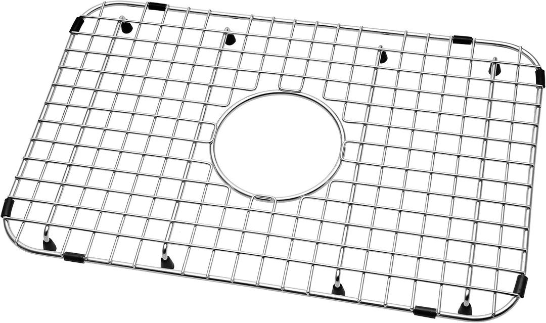 Serene Valley Sink Bottom Grid 22" X 13", Centered Drain with Corner Radius 2", SVM2213C