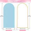 Wokceer 6 FT Wedding Arch Stand and Arch CoverMetal Arch Stand with Arch Stand Cover for Birthday Party Wedding Ceremony Bridal Baby Shower Event Decor, Blue, DoorCover 0.8M-Dusty Blue-K