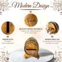 OurWarm Wooden Wedding Card Box for Reception, Whiskey Barrel Gift Card Box for Party, Money Envelope Boxes with Slot & Holder for Graduation Bridal Shower Birthday Wedding Decor