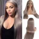 Ash Blonde Wig Human Hair 13x6 Lace Front Wig Pre Plucked 22 Inch Glueless Wig Colored Human Hair for Women
