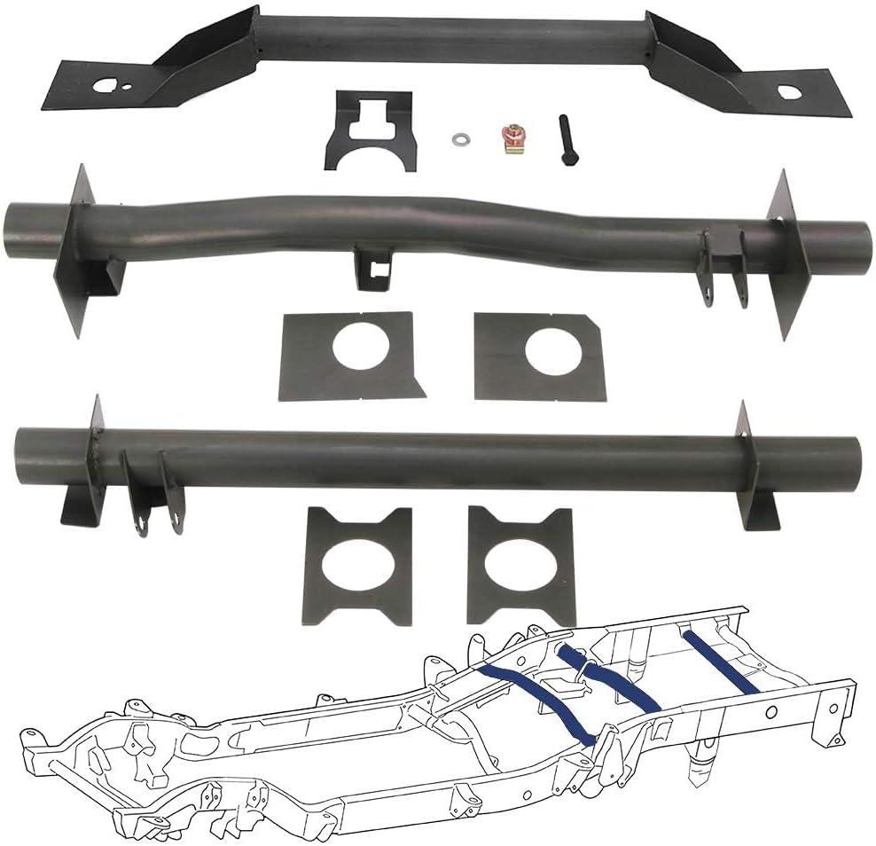 Mountainpeak Front and Rear Fuel Tank Support Crossmember, Upper Shock Mount Crossmember Kit Fit For 1999-2006 Chevy Silverado GMC Sierra 1500 2500