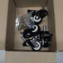 AAGUT 2" Caster Wheels,Heavy Duty Threaded Stem Casters,Screwed Bolt M10 x 25mm Locking Swivel PU Wheels with Brake,4 Pack Double Bearings No Noise Castors