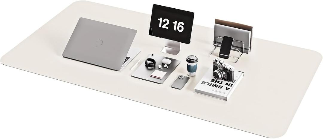 Non-Slip Desk Mat,Mouse Pad,Leather Desk Pad 47.2" x 23.6" Apricot Gray
Keyboard Pad, Computer Mat,Waterproof PVC Desk Blotter, Easy Clean Laptop Desk Writing Mat for Office Work/Home/Decor