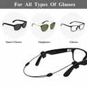 Accessories Fit for Ray-Ban Meta Wayfarer/Headliner/Skyler Smart Glasses, Nose Pads 4 Pairs, Non-slip Glasses Holder,Adjustable Anti-drop Lanyard, Temple tips, Glasse cloth, Lens Cleaning Paper 6PCS