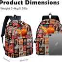 Fire Basketball School Backpack for Boys, Basketball Backpack for School Kids Bookbag, 16 Inch Sports Theme Laptop Back Pack for Travel Hiking Camping