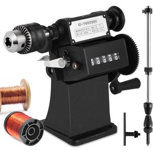 Manual Coil Winding Machine 1/16"- 1/2" Hand Coil Winder with Counter for Spirals, Motor Coil, Guitar Pickup Coils