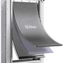 Large Dog Door for Exterior Door Dog Door for Door, Doggie Door with Aluminum Frame, 3 Flaps, Metal Closing Panel and Lock