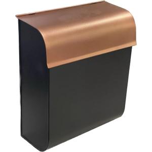 NACH Mailboxes for Outside Wall Mount, 12 x 4.5 x 10 inch, Black Mailbox for Door, Waterproof Mailbox Wall Mount - The Dominion Mailbox (Small (Non-Lockable))