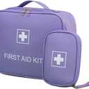 2PCS First Aid Bags - Travel Medicine Bag Organizer - Empty Medical Supplies Organizer Bag Portable Travel Medicine Pouch for Home Office Kitchen Traveling Hiking Cycling Work (Purple)