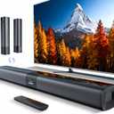 Saiyin Sound Bar for Smart TV, Detachable Soundbar TV Speaker with Bluetooth/ARC/Optical/AUX Input, Super Diaphragm Driver and 3 Preset Sound Effects for TV/PC/Projector.