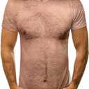 uideazone Mens Short Sleeve T-Shirt Casual 3D Creative Print Crewneck Graphic Tees M