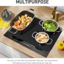 Fireproof Stove Top Covers for Electric Stove,28"x20" Heat Resistant Glass Top Stove Cover Protector,Silicone Coated Fiberglass Stove Top Mat for Prevents Scratching(Black)