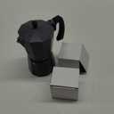 Coffee Gator Moka Pot - 6 Cup, 12oz Stovetop Espresso Maker - Classic Italian and Cuban Coffee Percolator w/ 2 Stainless-Steel Cups  Matte Grey Aluminum, 360ml (11.8 Ounces)