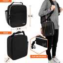 opux Premium Insulated Lunch Box, Soft School Lunch Bag for Kids Boys Girls, Leakproof Small Lunch Pail Men Women Work, Reusable Compact Cooler Tote Lunchbox for Office Adult, Black