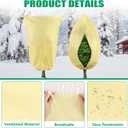 Plant Covers Freeze Protection, 2 Pack 47'' 71'' Beige Frost Cloths Blankets with Zipper Drawstring Shrub Tree Covers for Winter Outdoor Plants Freeze Protection