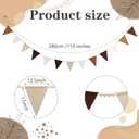 Giegxin Easter Nursery Felt Pennant Banner Flags Wooden Beads Felt Banner 13 Flags 40 Wood Beads Garland Triangle Bunting Boho for Bedroom Playroom Birthday Wedding Spring Holidays Party Decor 8.44 ft