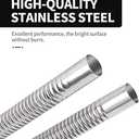 Stainless Steel Exhaust Hose, Fuel Tank Diesel Gas Vent Hose Length 47.2 Inches Flexible Exhaust Tubing Diesel Heater Exhaust Pipe, 2.5cm/ 1 In Inner Diameter Air Heater Exhaust Pipe - 2PCS