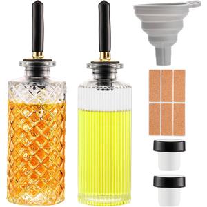 gegewawa Glass Coffee Syrup Dispenser Bottles (5 oz (2 Pack))