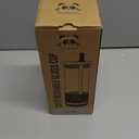 Pandaloo Glass Cups With Lids and Straws -20 Fl Oz- Perfect Size Iced Coffee Cup - Smoothie Cup With Bamboo Lid and On the go Lid (Creamy Mushroom, 1 Count (Pack of 1)