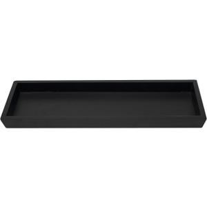 Black Wood Tray - Vanity, Bathroom Toilet Tank Tray, Countertop Organizer, Perfume or Jewelry Storage, Candles or DIY Decor Projects and Centerpieces (Black (X-Small)