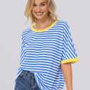 UEU Women Oversized T-Shirt Summer Casual Loose Fit Short Sleeve Basic Tops Workout Gym Tee Shirt (M)