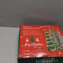 HMASYO 6 FT Pop Up Christmas Tree with 100 LED Lights & Remote, Green Christmas Tinsel Tree, Collapsible Artificial Pencil Tree for Home Office Party Decor, USB Powered Timer Lights, Easy Assembly