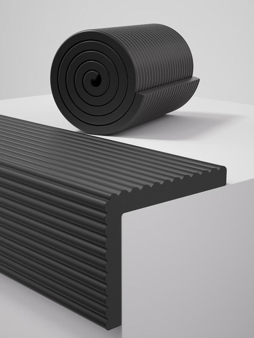 Extra Wide Thick Edge Protectors for Baby, Pre-Taped 6.56ft Foam Guard | 11.8''W Corner Protector, 0.79'' Thick Soft Rubber Foam Padding for Fireplace Table Stair Wall, Waterproof, Black