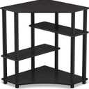 FURINNO Turn-N-Tube Space Saving, Corner Desk, Espresso/Black
