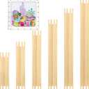Hotop 6 Sets Stretcher Bars for Needlework 6 Sizes Wooden Canvas Stretcher Bars for Needlepoint Embroidery Stitch Frame Set Bundle with Crafts