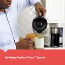 BLACK+DECKER 12 Cup Thermal Programmable Coffee Maker with Brew Strength and VORTEX Technology, Black/Steel, CM2046S