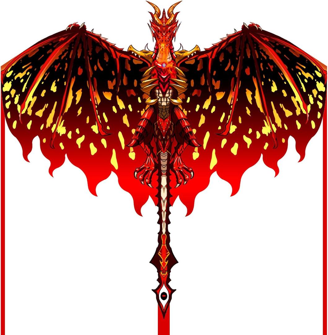 Mint's Colorful Life Dragon Kite for Kids & Adults, Easy to Fly Best Beach Kites for Beginners, 300ft Kite String Included