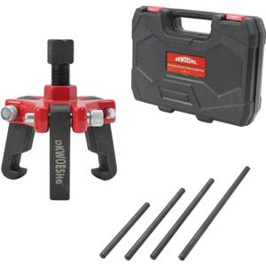 Harmonic Balancer Puller & Crankshaft Pulley Removal Tool Kit - 3 Jaw Puller Set Compatible with GM, Chevrolet, Cadillac, Chrysler, Ford, Dodge, Jeep, LS Engine, and More