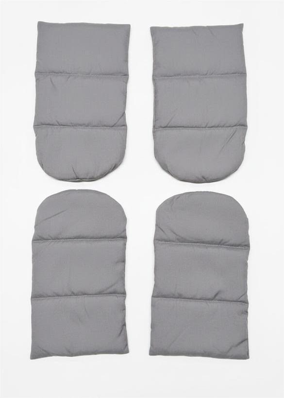 4 Gray Bags With Small Balls Inside