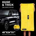 SMINDER 1400 GSM Car Drying Towels Car Detailing XXL Microfiber Towels for Cars, Trucks (48" x 24"), Ultra-Absorbent, Streak-Free, Scratch-Free, No Water Spots, Double-Twist Pile & Edgeless Design