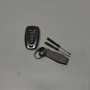 For Chevy Key Fob Cover Accessories- Matte TPU Key Fob Cover with Leather Keychain for Equinox Malibu Camaro Cruze Blazer Traverse Trax and More. (Matte Gray, 5-Buttons)