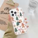 Christmas Case for iPhone 13/14,Cute Gingerbread Man Clear Magnetic Case,Compatible with MagSafe,Soft TPU Bumper Shockproof Protective Cover with Built-in Magnet Ring for Women